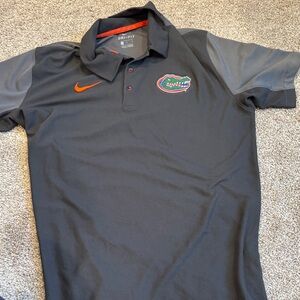 Nike Men's Black and Gray Polo Shirt